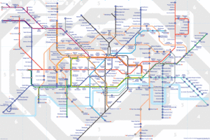 ロンドンの地下鉄マップ
